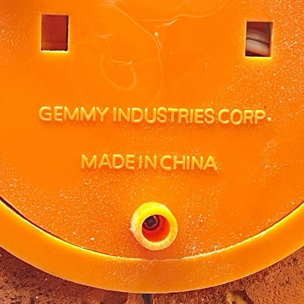 Vintage Gemmy Foam Jack-O-Lantern Pumpkin Halloween Light Up Blow Mold Decor